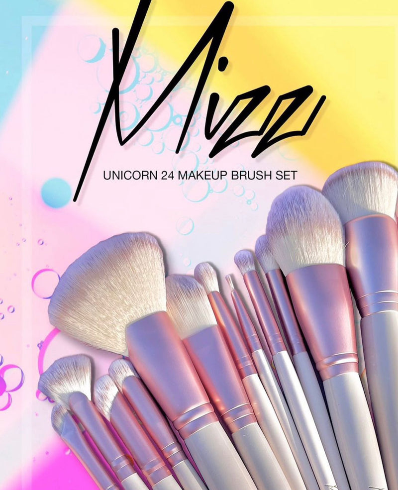 Unicornio Set Brochas Mizz Brushes 24 Piezas | Mizz Brushes